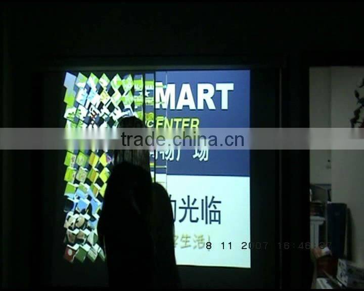 Unlimited effects projection system, interactive wall systems for advertising, exhibition, entertainment