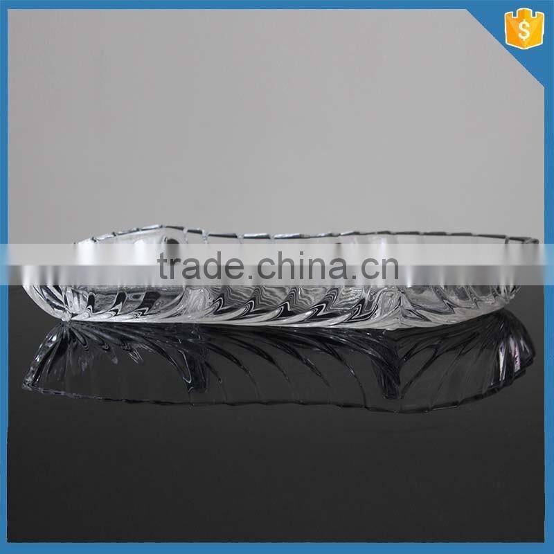 LXHY-T038 Crystal glass clear partition dinner plate