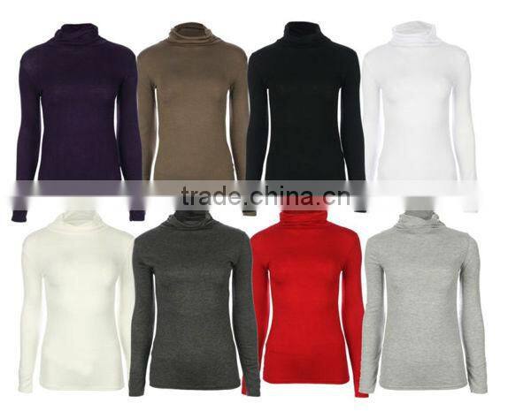 hot sell women purple colof long sleeve jumper with stretch