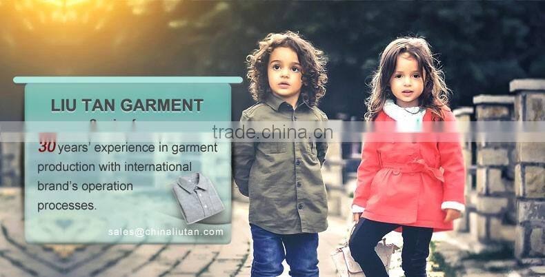 jacquard rib waist band cotton cargo pants for girls