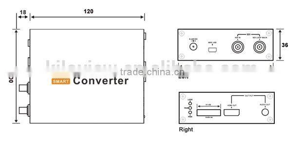 3G sdi to hdmi converter with 1CH SDI loopback