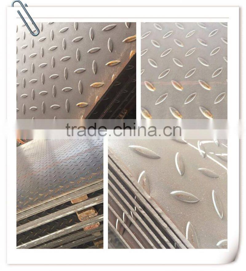 Q235B checkered plate steel grade q235b standard sizes low price mild steel plate