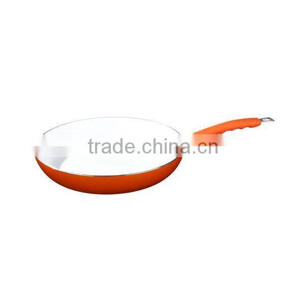 30cm Induction bottom fry pan with white ceramic coated
