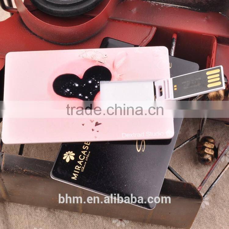 Chinese Bulk Promotion OEM Logo USB 2.0 ultra-thin credit card usb flash disk