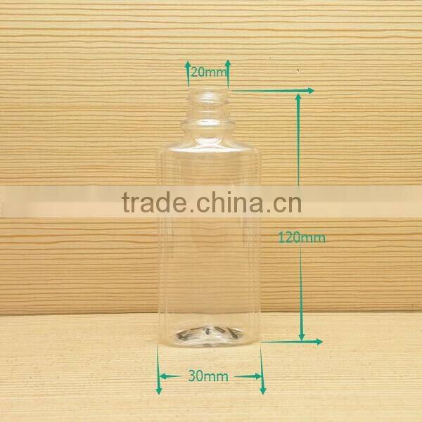 100ml 3oz flat clear pet plastic bottles for shampoo cosmetic products cream conditioner packaging