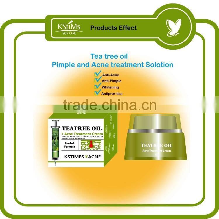Natural herbal formula Tea tree oil Anti Acne and pimple treatment cream