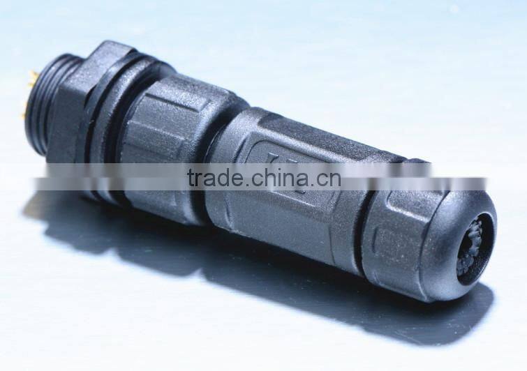 M12 2 pole rear panel mounted waterproof connector