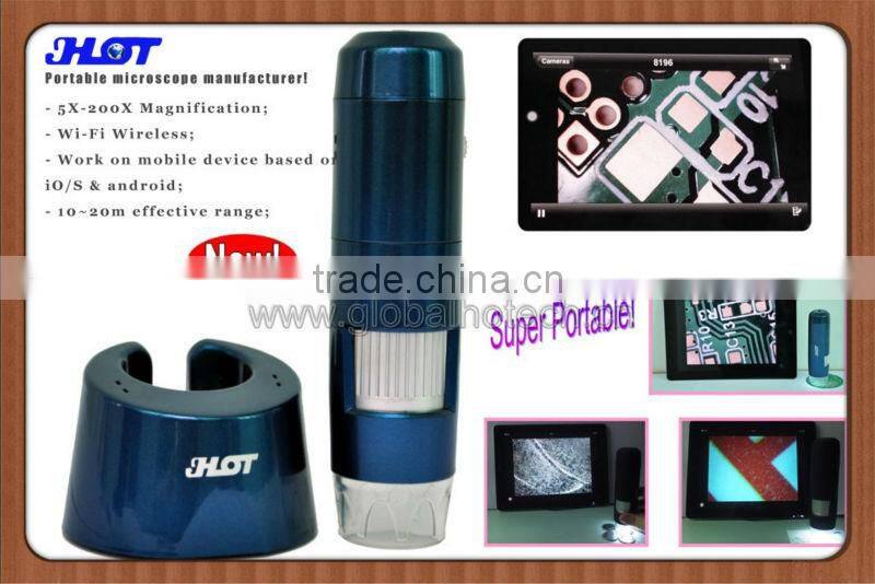 5~200 portable digital microscope for mobile phone and tablet PC