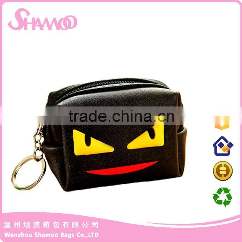 cheap and pu cosmetic bag with customised print