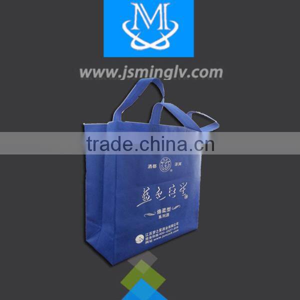 2016 blue wholesale disposable non-woven wine handbag