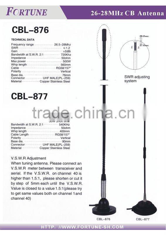 FREE SAMPLE Hot-selling High Quality Low Price CB Radio ANTENNA CBL877