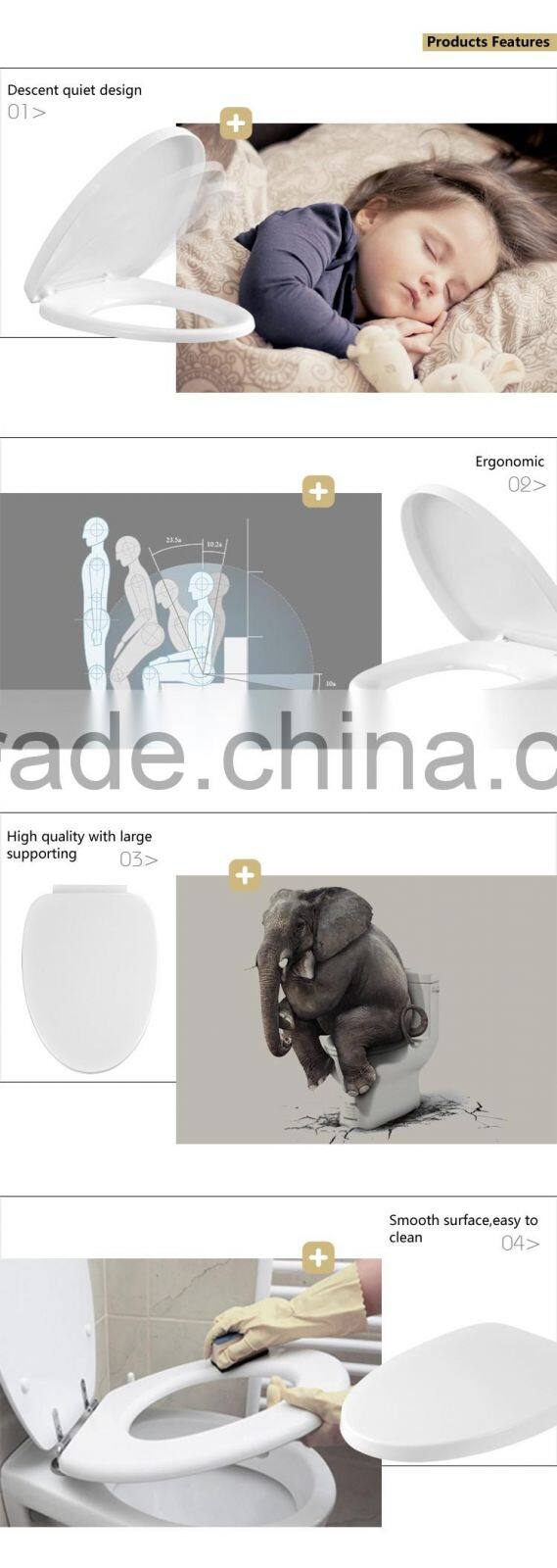 Elongated toilet seat in PP material