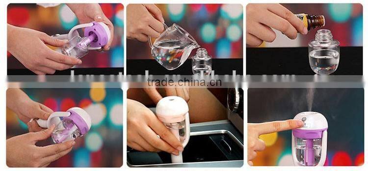 ultrasonic portable air cool mist usb mini aroma humidifier for car
