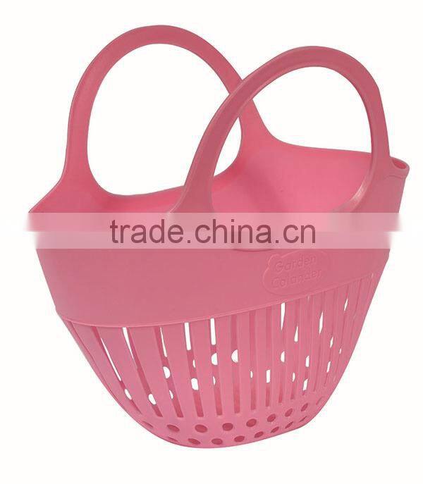 Plastic Storage Basket with Handle for Shopping