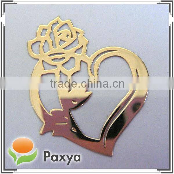 Thin fashion metal decorative label
