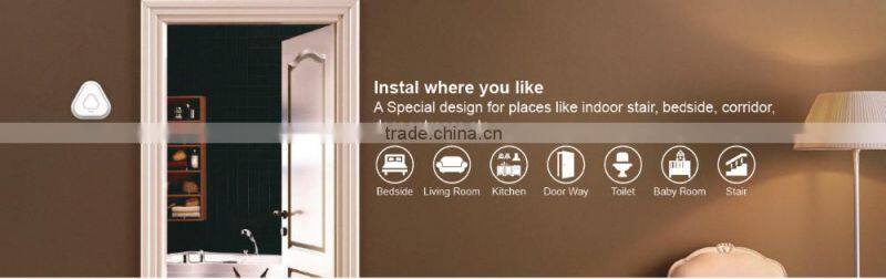 Eco battery backup PIR sensor night light with buzzer alarm function