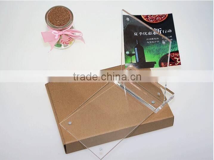acrylic desktop menu display stand/holder