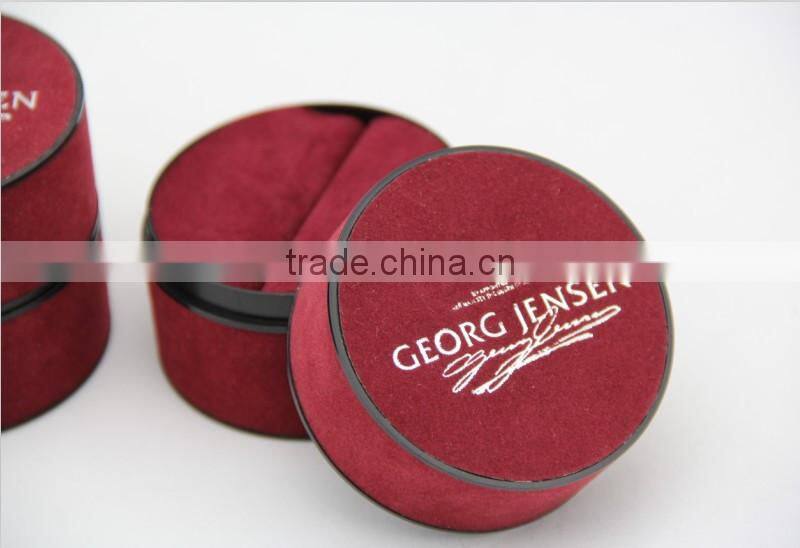 Custom design handmade velvet cover plastic jewelry boxes for ring