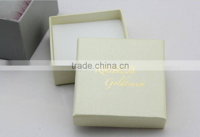 2016 Custom Logo Cheap Printed Small Paper Cardboard Jewelry Box / Ring Box / Necklace Box / Bracelet box wholesale