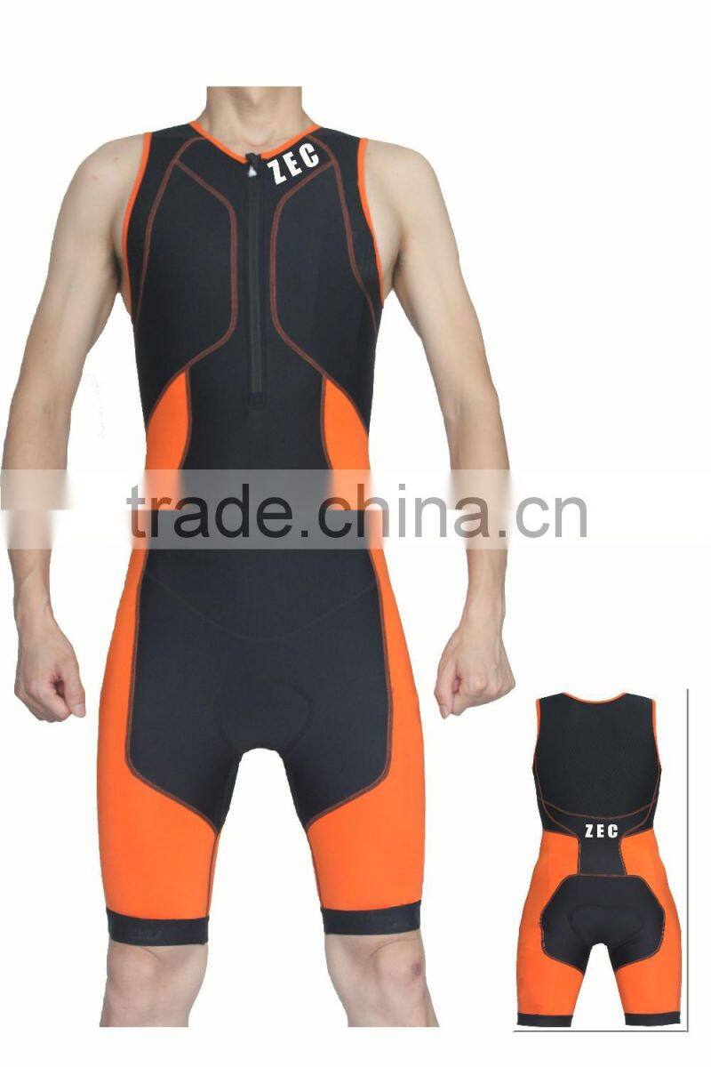 High quality chamoise padded triathlon suit long distance trisuit