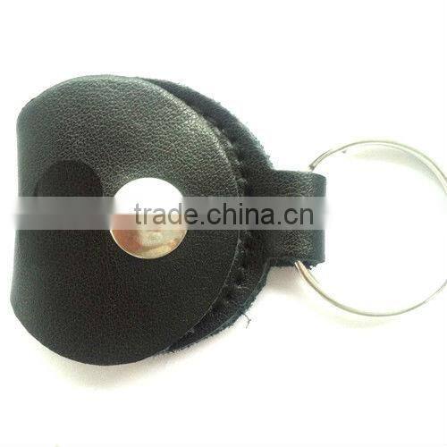 Leather Guitar Pick Key Chain