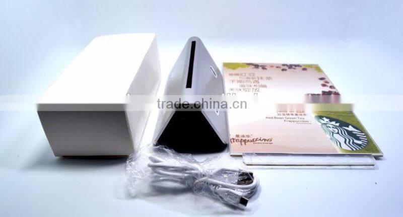 Portable Menu power bank 10000mah LED Light Brushed Aluminum Backup Battery