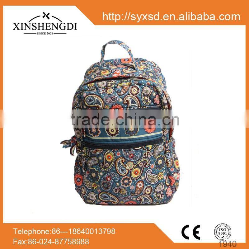 loptop backpacks,100% cotton quilted large capacity college backpacks,school bags