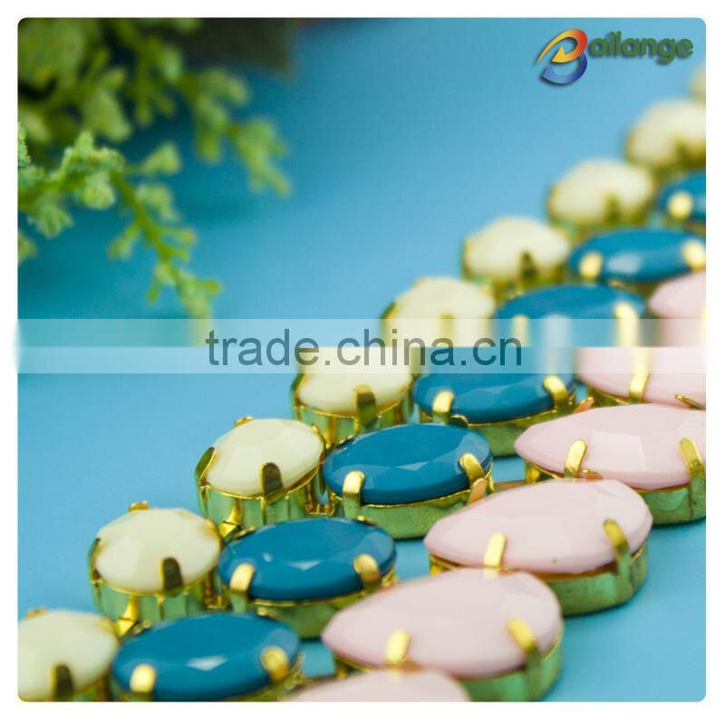 rhinestone store whosale women rhinestone cup chain stones for clothes decoration