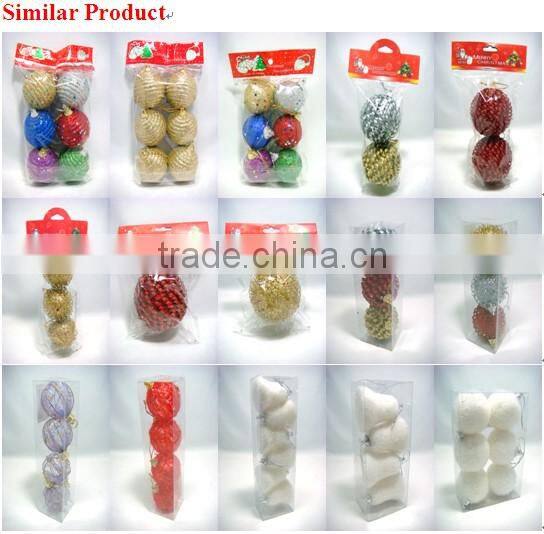 New Christmas Ornament , Christmas Decoration For Plastic Ball Hanging/Two Pure Balls Each Set