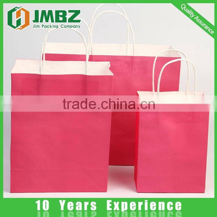 Kraft Paper Material brown paper bags with handles wholesale