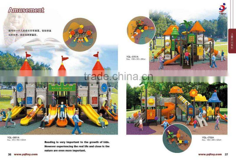 Attractive shape durable and safe plastic type used outdoor playground equipmenet for sale