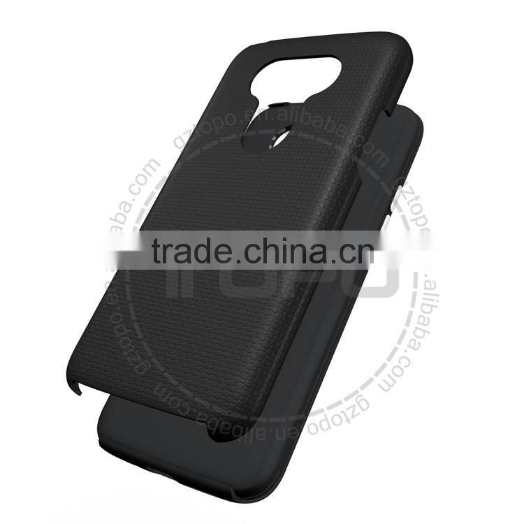 Korea design hybrid plastic Silicone material wholesale mobile accessories hard PC cushioning shockproof shell case for LG G4 G5