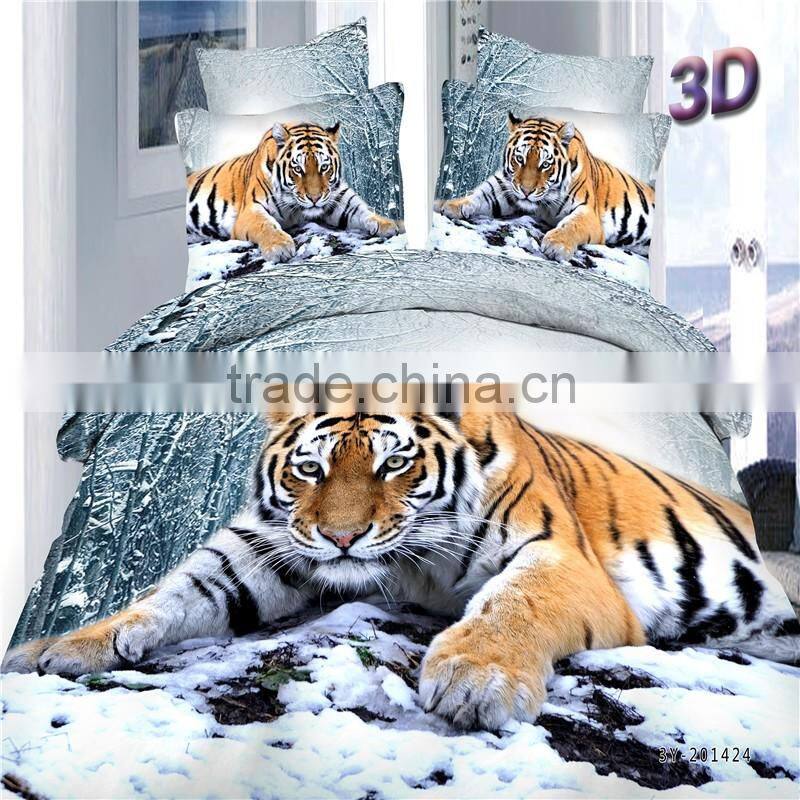 Luxury 3D animal digital print bedding