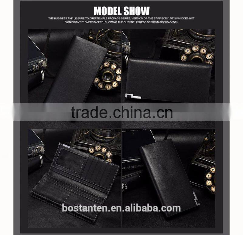 large men long purse wallet clutch bag leather black color