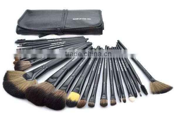 Professional Bridal Eye Lip Powder Face Makeup Brush Set With Leather Bag ,Private Label Cosmetic Makeup Brush Cleaner