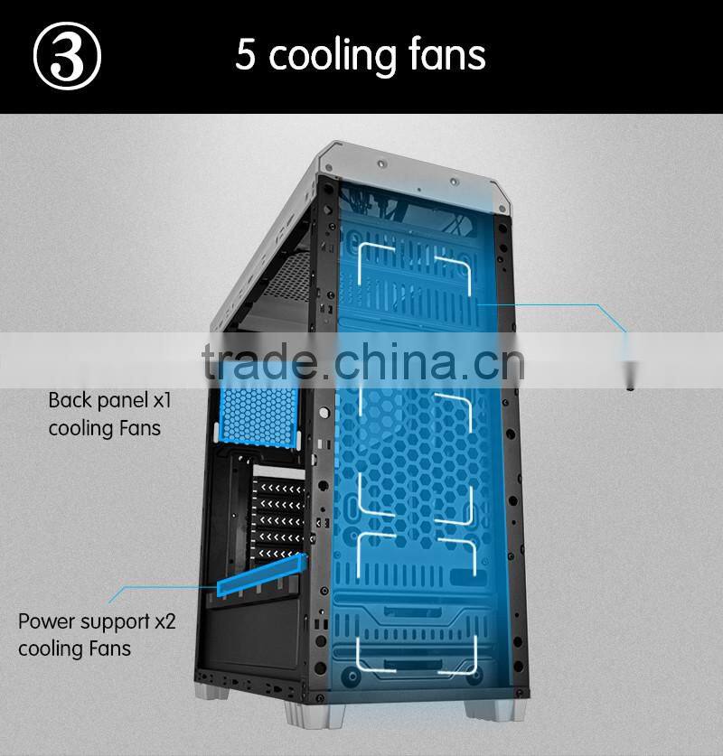 T10 aigo transparent side panel colorful LED water cooled USB3.0 HD AUDIOcomputer case