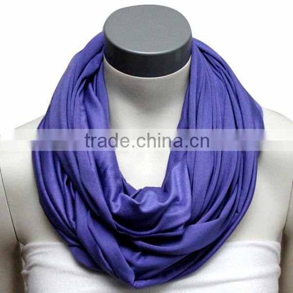 China made rayon spandex jersey light purple multi functional nursing scarf cover