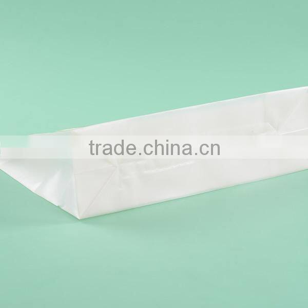 Clear newly fork ears handle plastic bag with printing for cloth