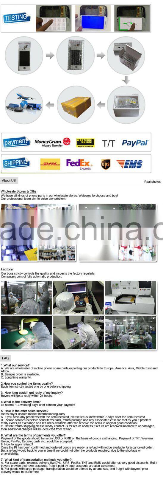 White/Black Sensor Touchscreen for Huawei Y600 Touch Screen Digitizer Touch Panel Front Glass