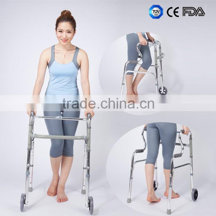elderly walking aid support height adjustable rollator walker with wheels in frond