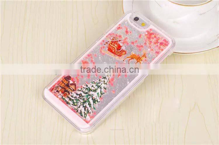 Fashion Liquid Bling Crystal Christmas Tree Snowflake Case for Samsung & iPhone 3D Phone Case