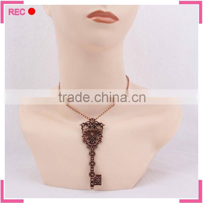 Fashionable new design necklace with key pendant, meaningful pendant necklace