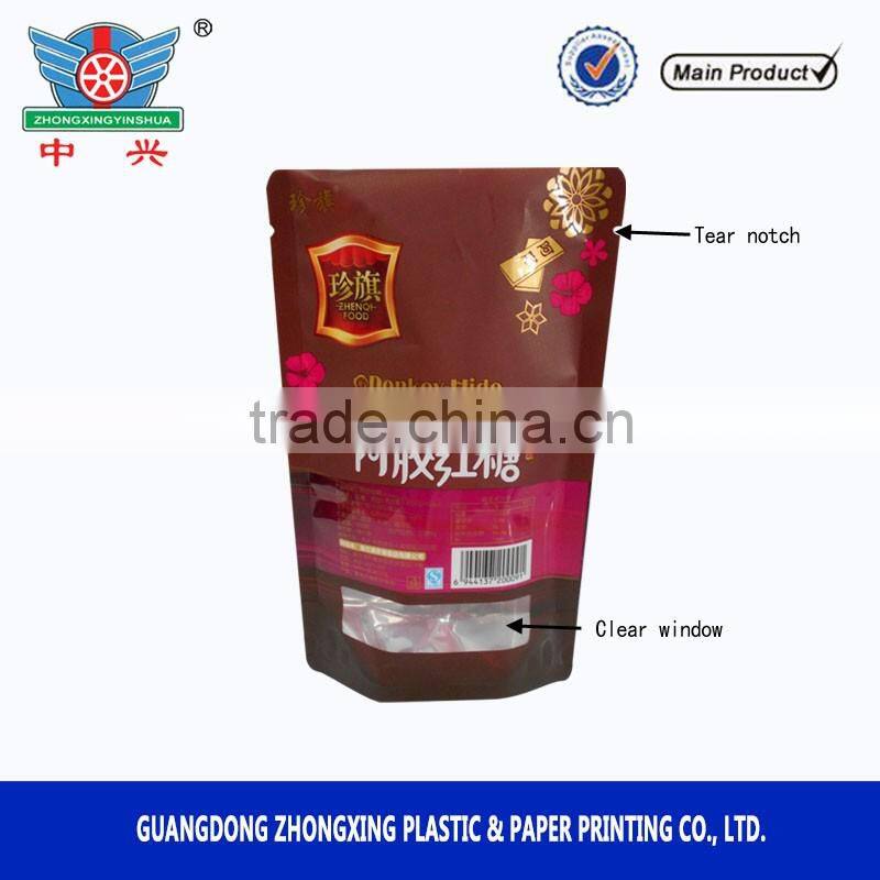 350g Stand up bag for donkey-hide gelatin brown sugar
