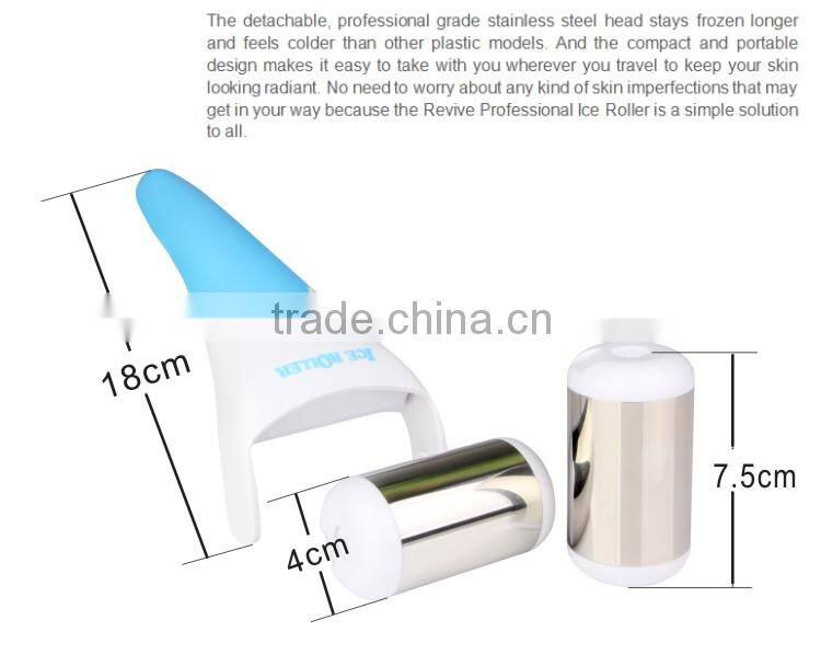 Lastest stainless steel skin care derma ice roller facial body massage ice roller for skin calm before and after laser treatment