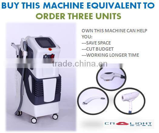 2016 newest laser hair removal multifunctional elight ipl rf nd yag 4in 1 beauty machine for salon application