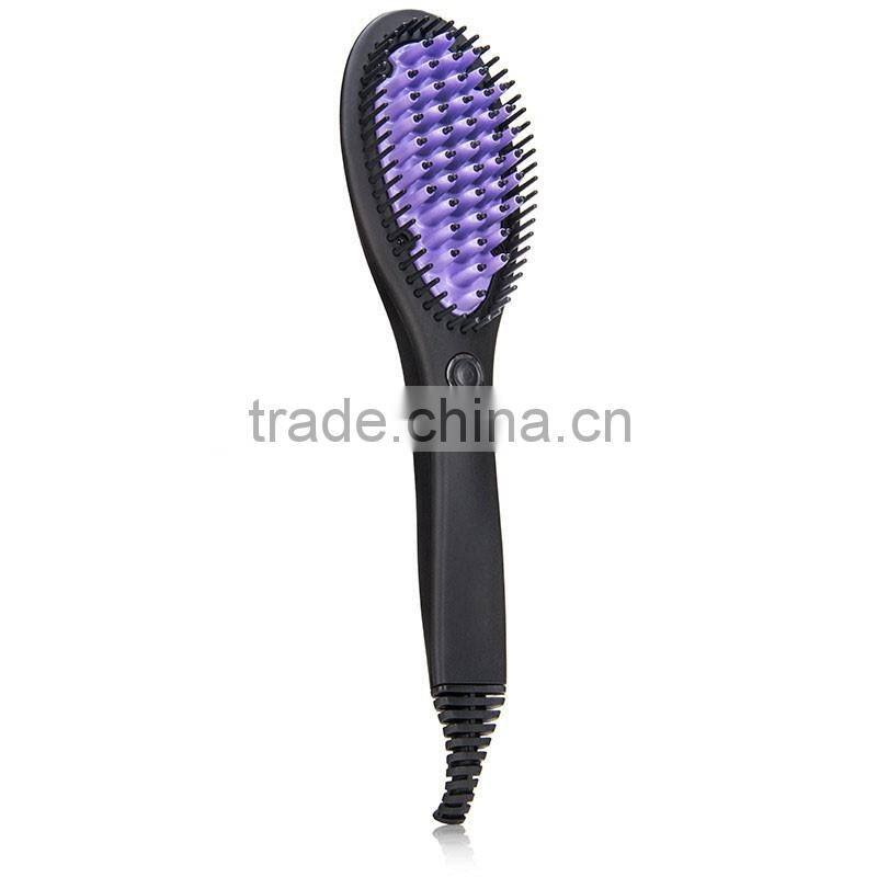 LCD display electric straightening hair brush as seen on TV