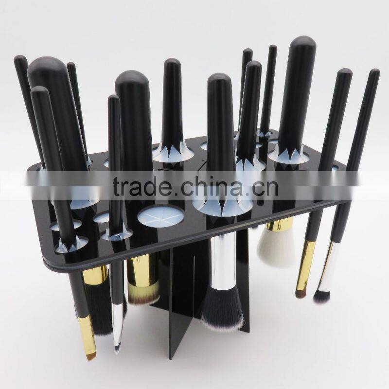 Storage Make up brush Black acrylic tree dry brushing shelf