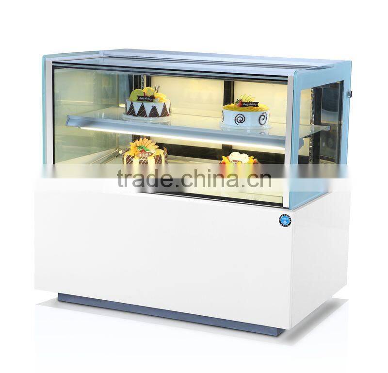 Commercial vertical birthday cake showcase ice cream freezer case