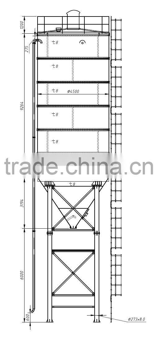 steel storage silo for cement used