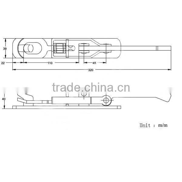 Zinc Plated Casting Heavy Duty Over Center Catch Weld On